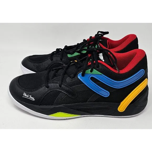 NEW! PUMA Mens TRC Blaze Court Black Fives Athletic Basketball Shoes‎ Size US 11