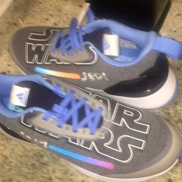 ❤️NEW!!!❤️ RARE!!! Hard to find.ADIDAS RapidaRun Starwars Jedi Shoes.
