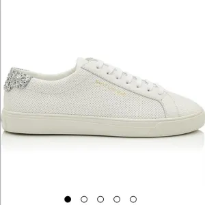 NEW Saint Laurent ANDY SNEAKER PERFORED LEATHER SILVER in box