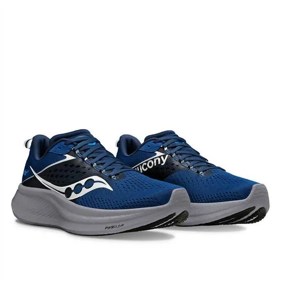 NEW SAUCONY men ride 17 running shoes in tide/silver