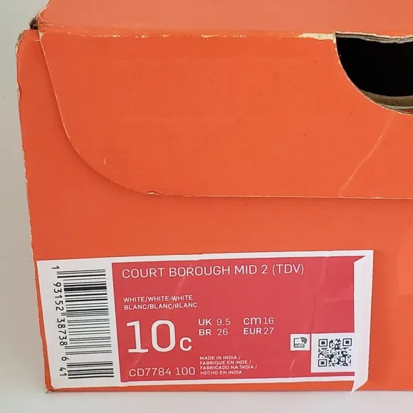 NEW SHOES CHILD NIKE COURT BOROUGH MID 2 - #34
