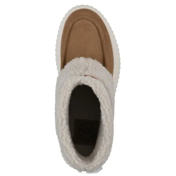 NEW WHITE MOUNTAIN Suede Digital Sherpa Boots Chestnut for women 364mn