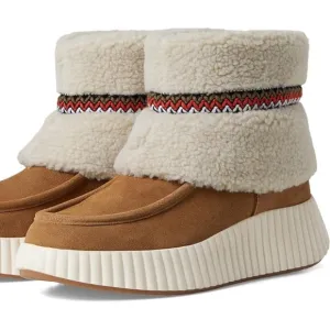 NEW WHITE MOUNTAIN Suede Digital Sherpa Boots Chestnut for women 364mn