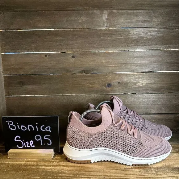 New Womens Bionica Oressa Pink Knit Athletic Gym Sneakers Shoes Size‎ 9.5 M