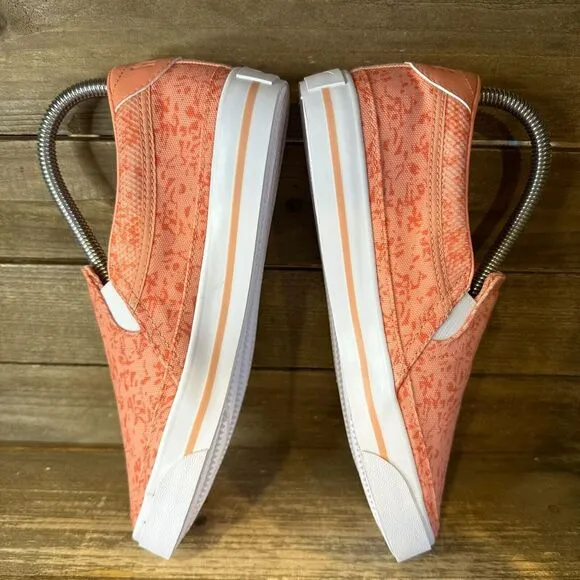 New Womens Nike Court Legacy Pink Slip On Comfort Canvas Shoes Sneakers Size 7 M