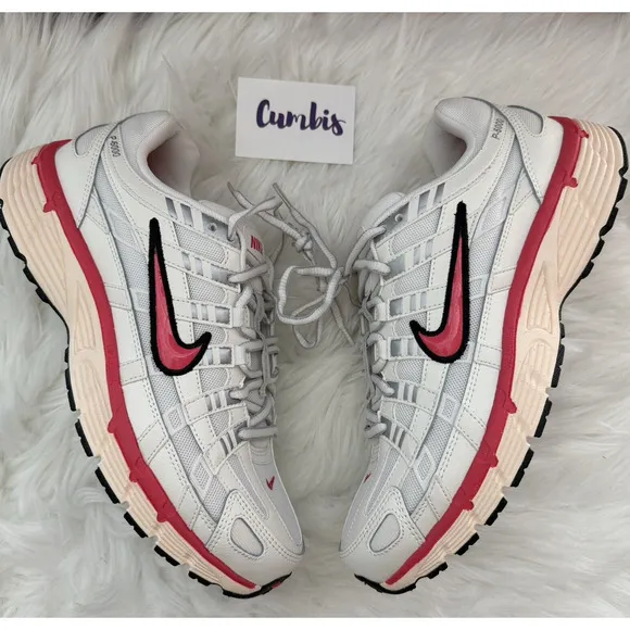 NEW Women's Size 10 Nike P-6000 White Pink Sail Low Running Shoes Gym HJ7361 133