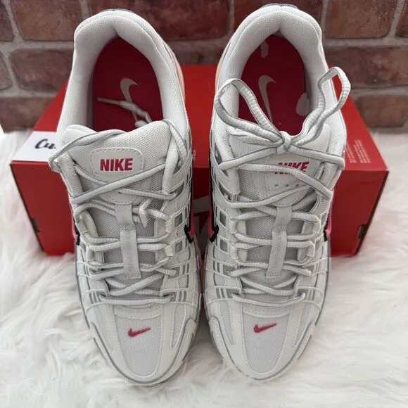 NEW Women's Size 10 Nike P-6000 White Pink Sail Low Running Shoes Gym HJ7361 133