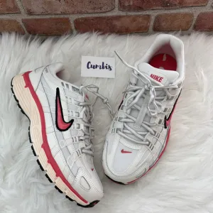 NEW Women's Size 10 Nike P-6000 White Pink Sail Low Running Shoes Gym HJ7361 133