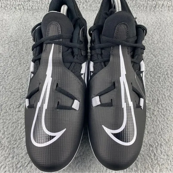 NEW NIKE ALPHA Menace Pro 3 Black White Football Cleats Mens 8.5 Lace‎ Up Shoes