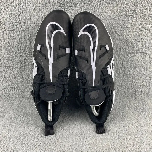NEW NIKE ALPHA Menace Pro 3 Black White Football Cleats Mens 8.5 Lace‎ Up Shoes