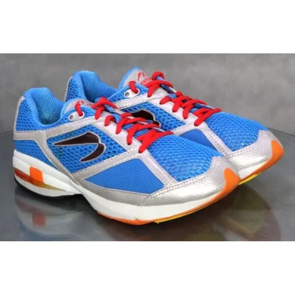 Newton Gravity Marathon Men's Running Shoes Size 8 Blue Gray Red 00110 EUC