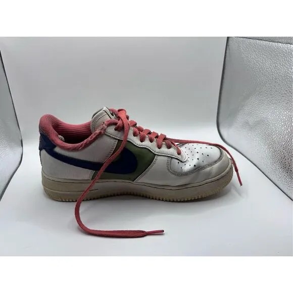 Nike 13 Air Force 1 Low ID By You Blue Green Salmon Gym Shoes Sneakers size 9