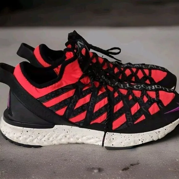 Nike ACG React Terra Gobe Bright Crimson Trail Running Shoes Men's Size 10