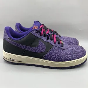 Nike Air Force 1 Crackled Court Sneakers Men's Size 15 Purple Godzilla Low Shoes