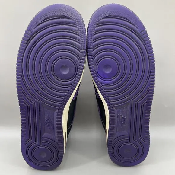 Nike Air Force 1 Crackled Court Sneakers Men's Size 15 Purple Godzilla Low Shoes