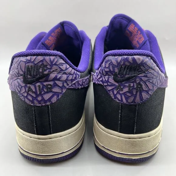Nike Air Force 1 Crackled Court Sneakers Men's Size 15 Purple Godzilla Low Shoes