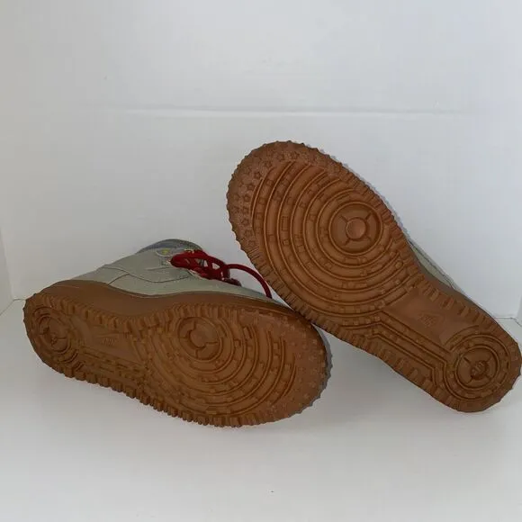 Nike Air Force 1 Duckboot Bamboo RARE Size 8 Red Laces