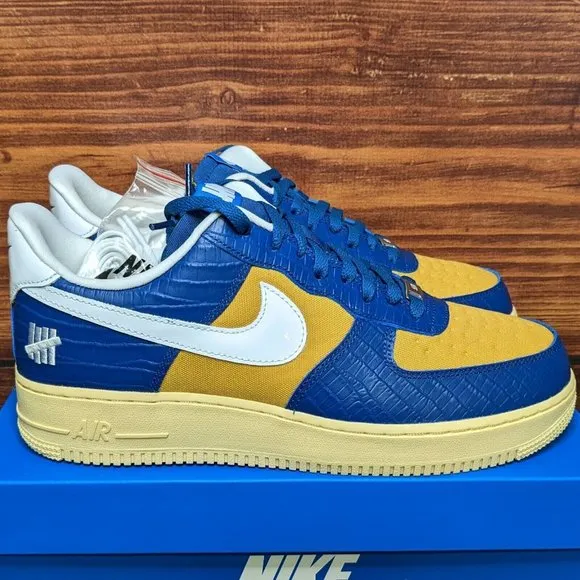 Nike Air Force 1 Low SP Undefeated 5 On It Men's 11.5 Blue Yellow Croc shoes