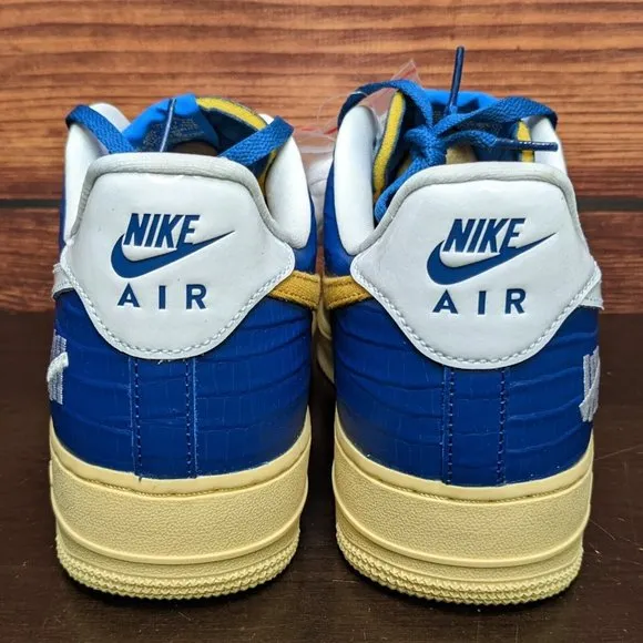 Nike Air Force 1 Low SP Undefeated 5 On It Men's 11.5 Blue Yellow Croc shoes