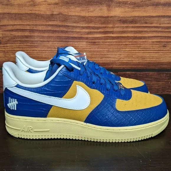 Nike Air Force 1 Low SP Undefeated 5 On It Men's 11.5 Blue Yellow Croc shoes