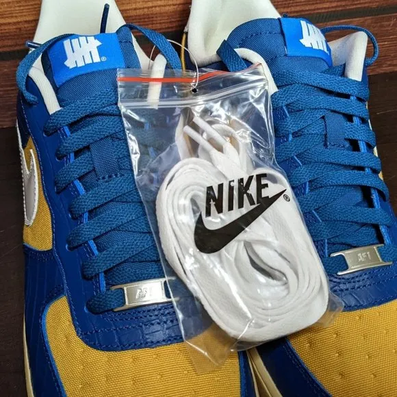 Nike Air Force 1 Low SP Undefeated 5 On It Men's 11.5 Blue Yellow Croc shoes