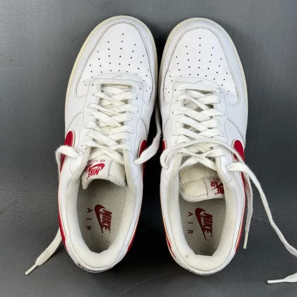 Nike Air Force 1 Low White Gym Red sneaker shoes men’s size 10
