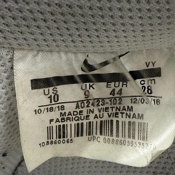Nike Air Force 1 Low White Gym Red sneaker shoes men’s size 10