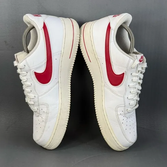 Nike Air Force 1 Low White Gym Red sneaker shoes men’s size 10