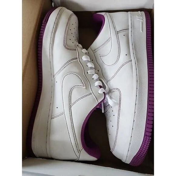 Nike Air Force 1 Men's Size 11.5 White/White-Viotec CV1724-105 IOB Read Desc