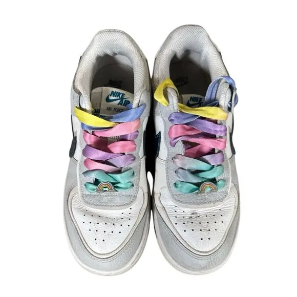 Nike Air Force 1 Size 7 Shoes Shadow Bright Spruce Gray Fog DR7856-100