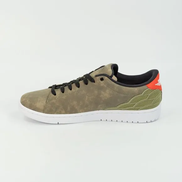 Nike Air Jordan 1 Centre Court 'Oil Green' DJ2756-300 Leather Sneakers