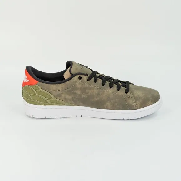 Nike Air Jordan 1 Centre Court 'Oil Green' DJ2756-300 Leather Sneakers