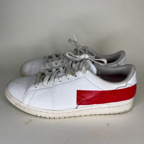 Nike Air Jordan 1 Low Centre Court White University Red Size 12 DJ2756-101
