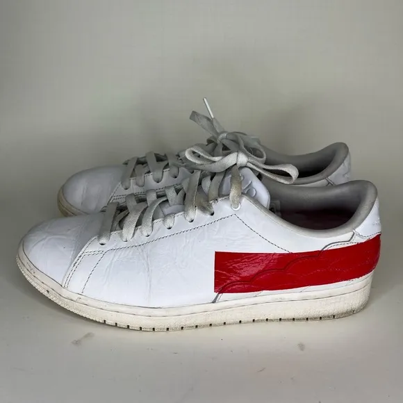 Nike Air Jordan 1 Low Centre Court White University Red Size 12 DJ2756-101