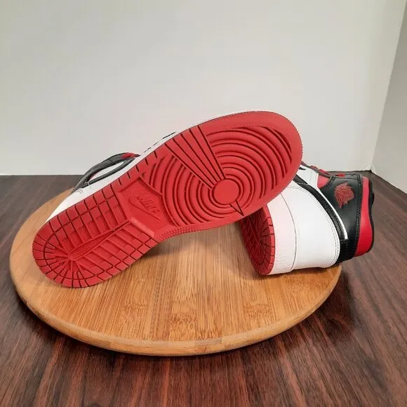 Nike Air Jordan 1 Mid Kids Size 3.5Y Shoes Gym Red Black Basketball Sneakers