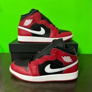 Nike Air Jordan 1 Mid Shoes Black Gym Red White DQ8426-061