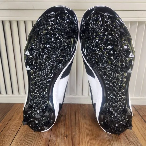 Nike Air Jordan 1 Mid TD Mens 10.5 Black White Panda Football Cleats FJ6805-100