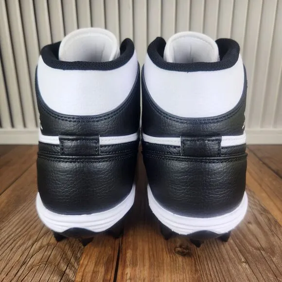 Nike Air Jordan 1 Mid TD Mens 10.5 Black White Panda Football Cleats FJ6805-100