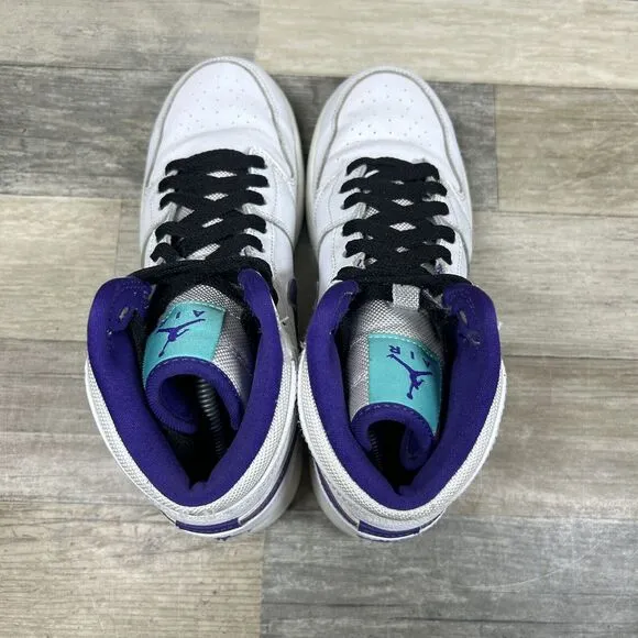 Nike Air Jordan 1 Retro GG Shoes 6Y Women’s 7.5 White Court Purple 332148-137