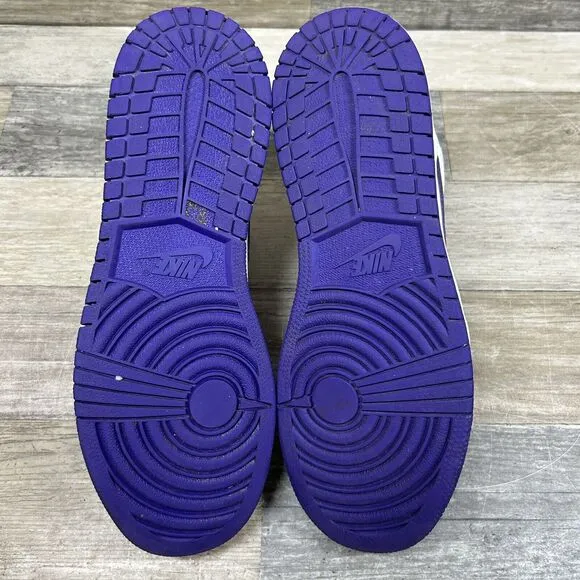 Nike Air Jordan 1 Retro GG Shoes 6Y Women’s 7.5 White Court Purple 332148-137