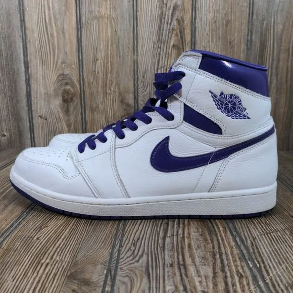 Nike Air Jordan 1 Retro High Purple Athletic Shoes Basketball Sneakers W12 M10.5