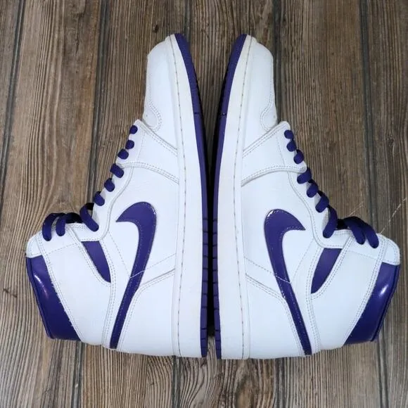 Nike Air Jordan 1 Retro High Purple Athletic Shoes Basketball Sneakers W12 M10.5