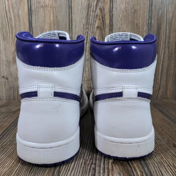 Nike Air Jordan 1 Retro High Purple Athletic Shoes Basketball Sneakers W12 M10.5