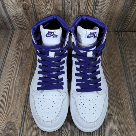 Nike Air Jordan 1 Retro High Purple Athletic Shoes Basketball Sneakers W12 M10.5