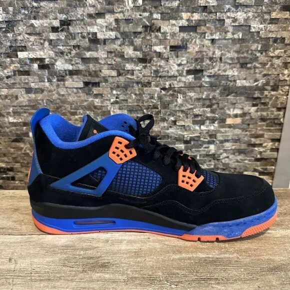 Nike Air Jordan 4 IV Cavs Knicks Blue Orange Black Mens 13 Shoes Sneaker 2012