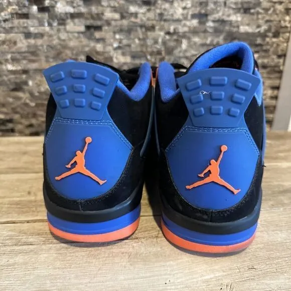 Nike Air Jordan 4 IV Cavs Knicks Blue Orange Black Mens 13 Shoes Sneaker 2012