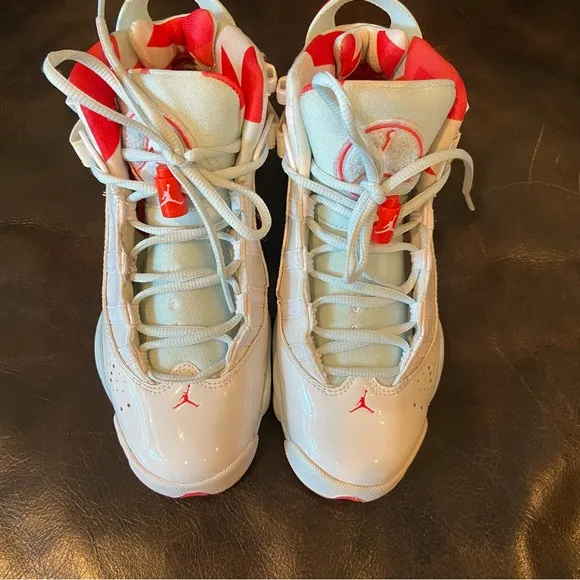 Nike Air Jordan 6 Rings Topaz Mist 323399-104 Shoes Size Youth 4.5Y