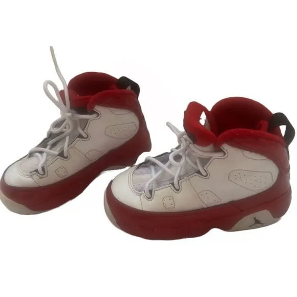 NIKE AIR JORDAN 9 Retro Gym Sneakers Toddler Sz 7C Athletic Leather Comfy Casual