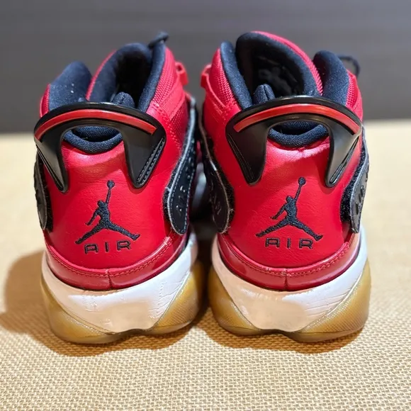Nike Air Jordan Mens 6 Rings Gym Shoes Sneakers Sz 9 Red Black White 322992-601