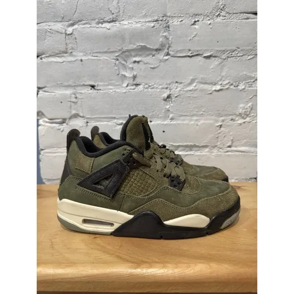 Nike Air Jordan Retro 4 SE Craft &quot;Medium Olive&quot; FB9928-200 6Y/Women's 7.5